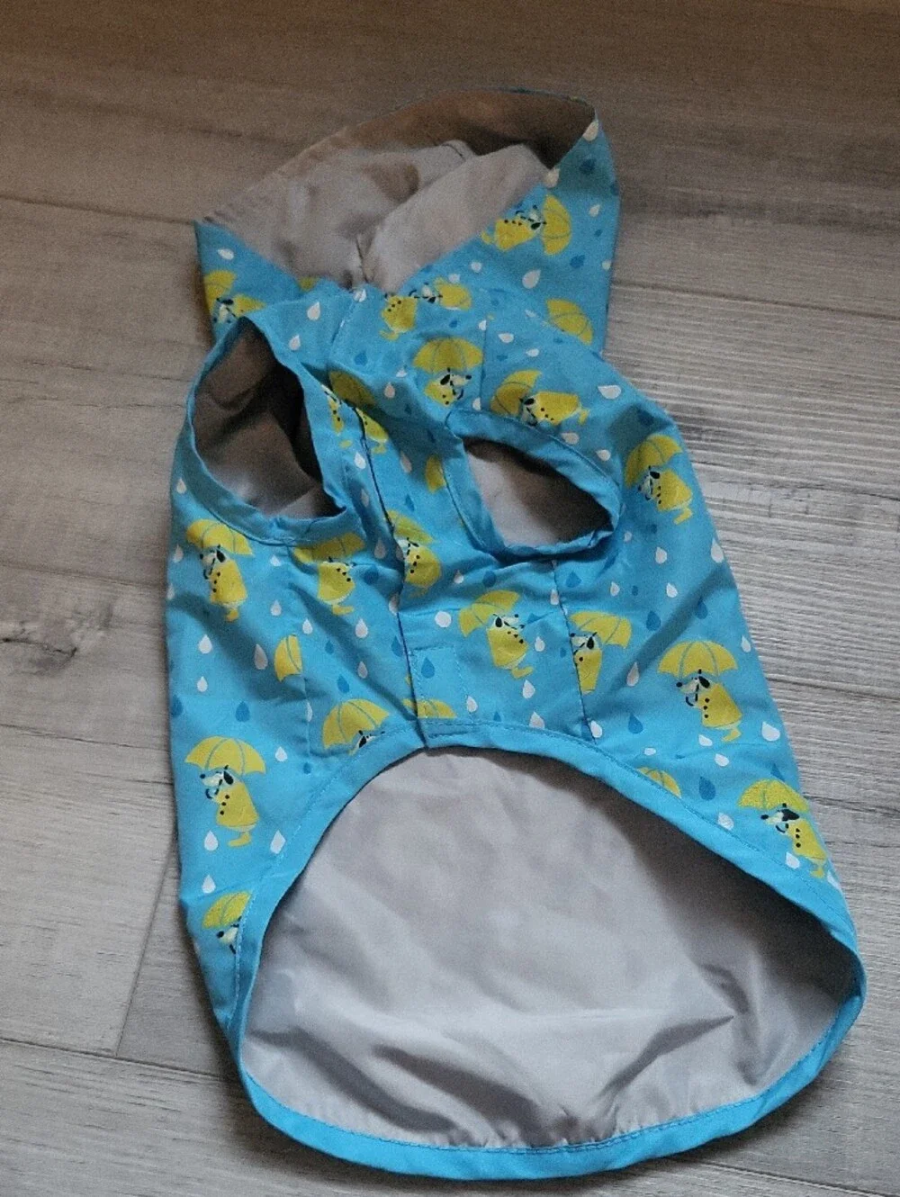 Dog Blue And Yellow Rain Poncho